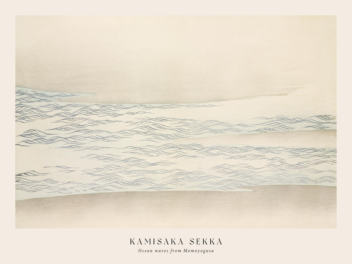 Kamisaka Sekka - Ocean Waves From Momoyogusa Print