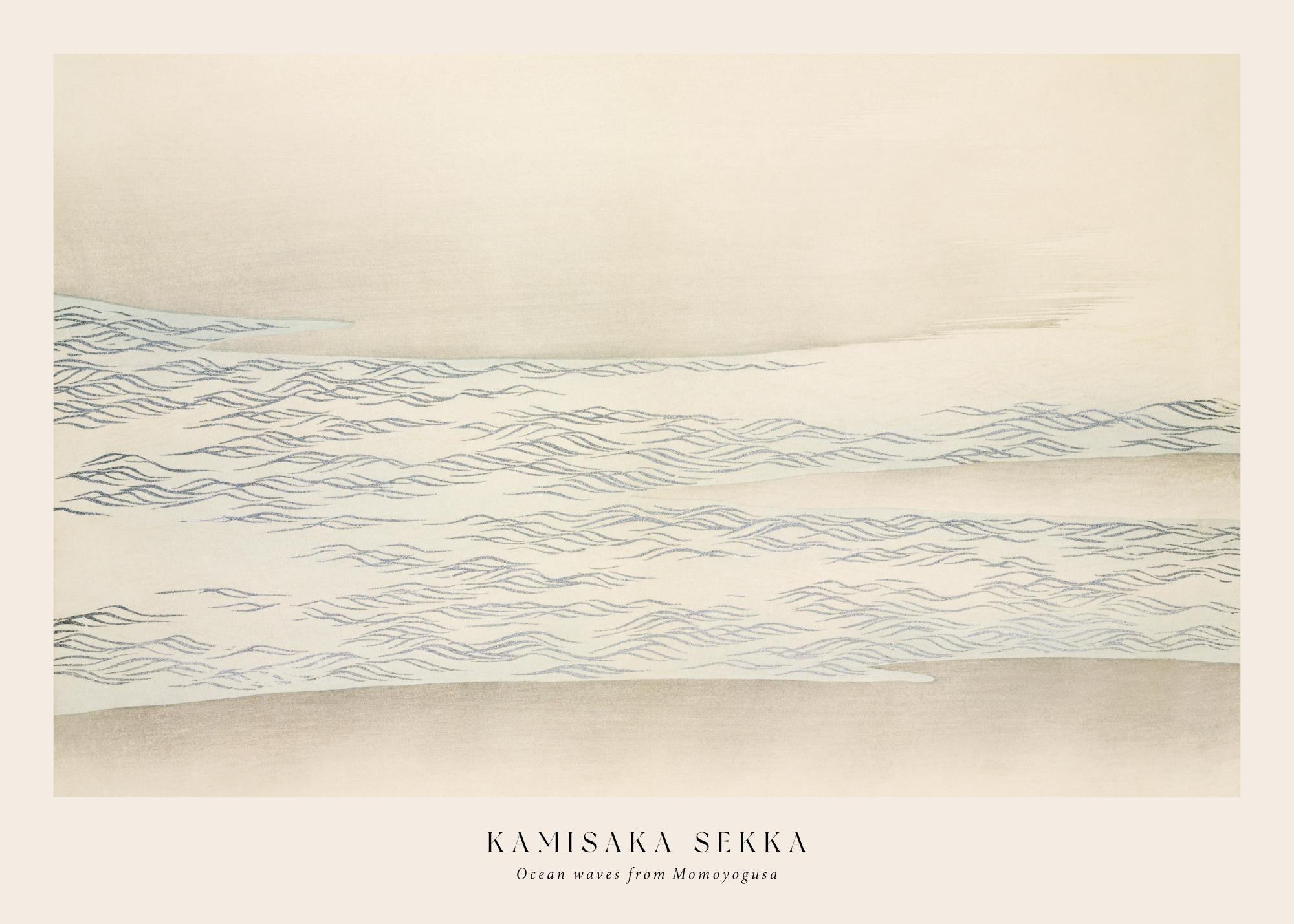 Kamisaka Sekka - Ocean Waves From Momoyogusa Print