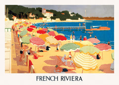 French Riviera Vintage Print