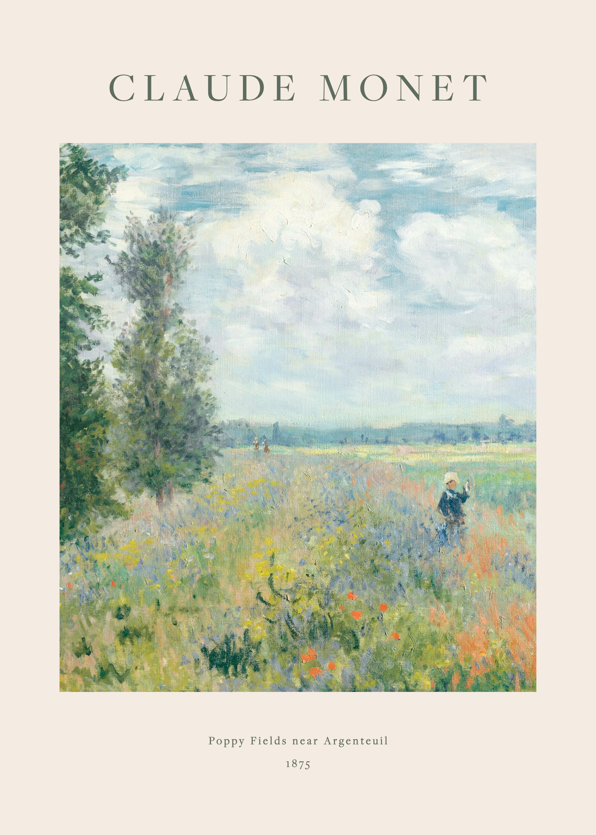 Monet - Poppy Fields near Argenteuil Print