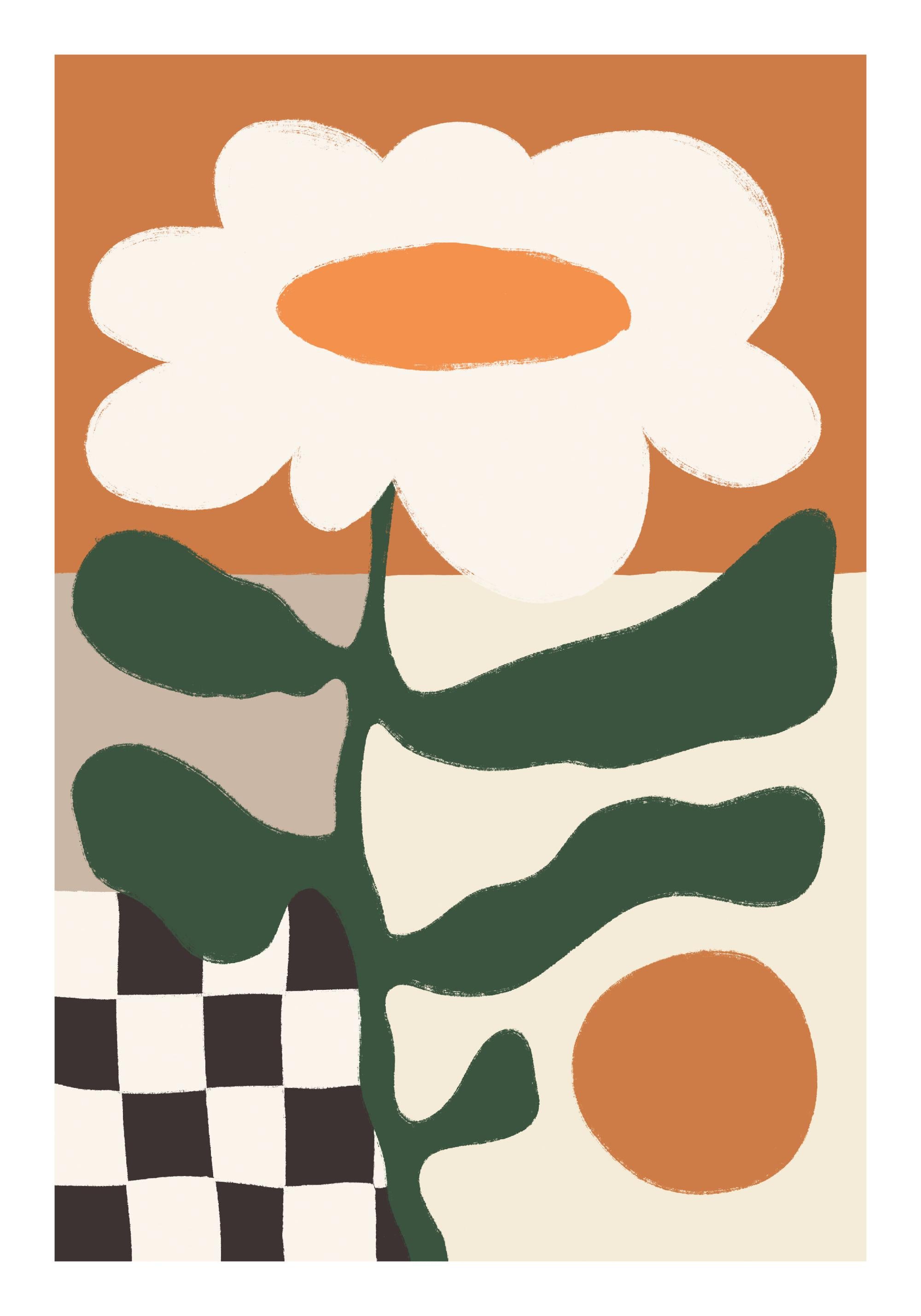Retro Flower Print