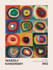 Kandinsky - Squares with Concentric Circles Print