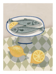 Sardines with Citrus Print