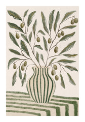 Olive Branches in Vase Print