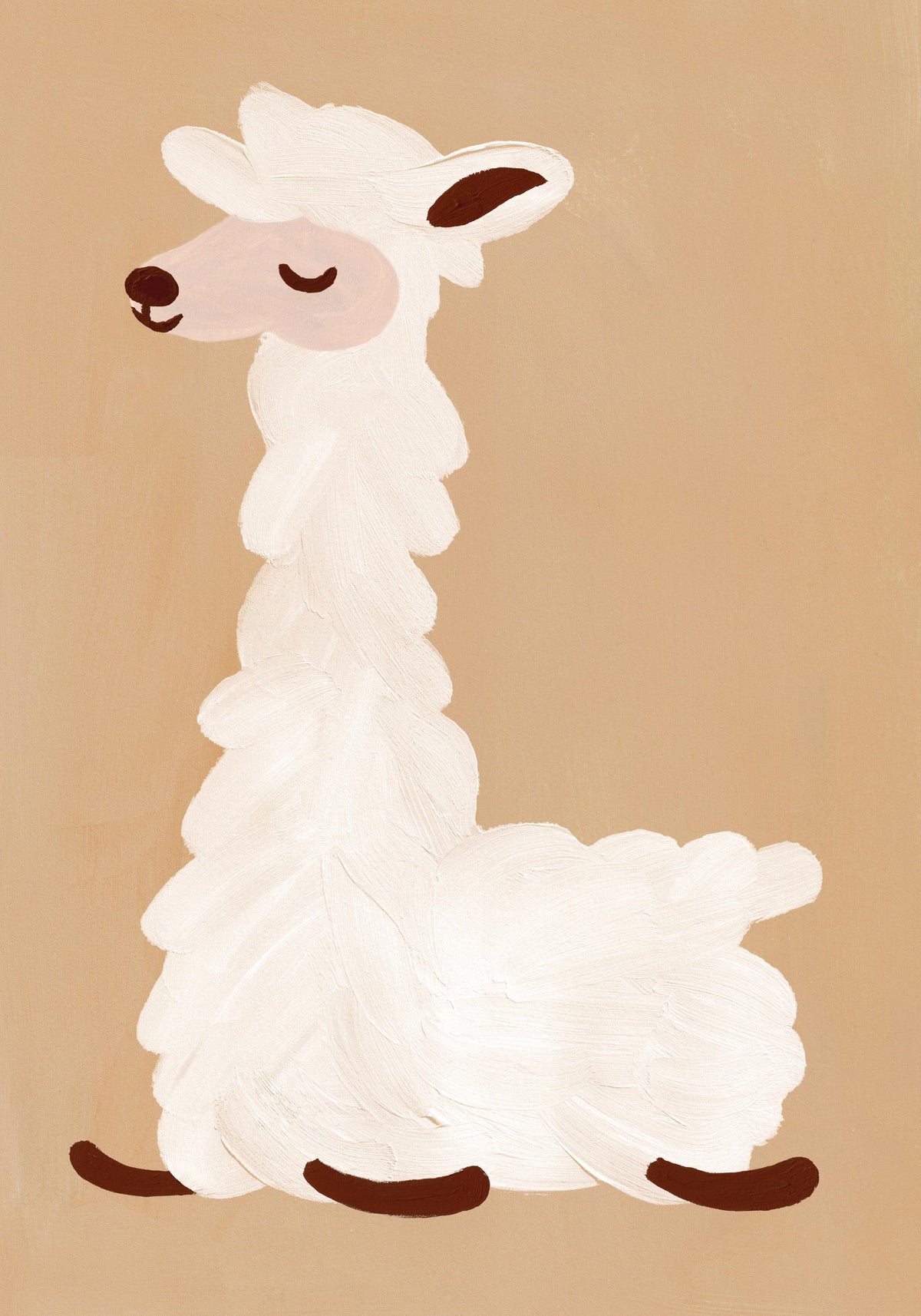 Lazy Lama Print