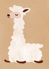 Lazy Lama Print