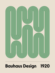 Bauhaus Design Swirls Print