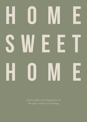 Home Sweet Home in Green Print