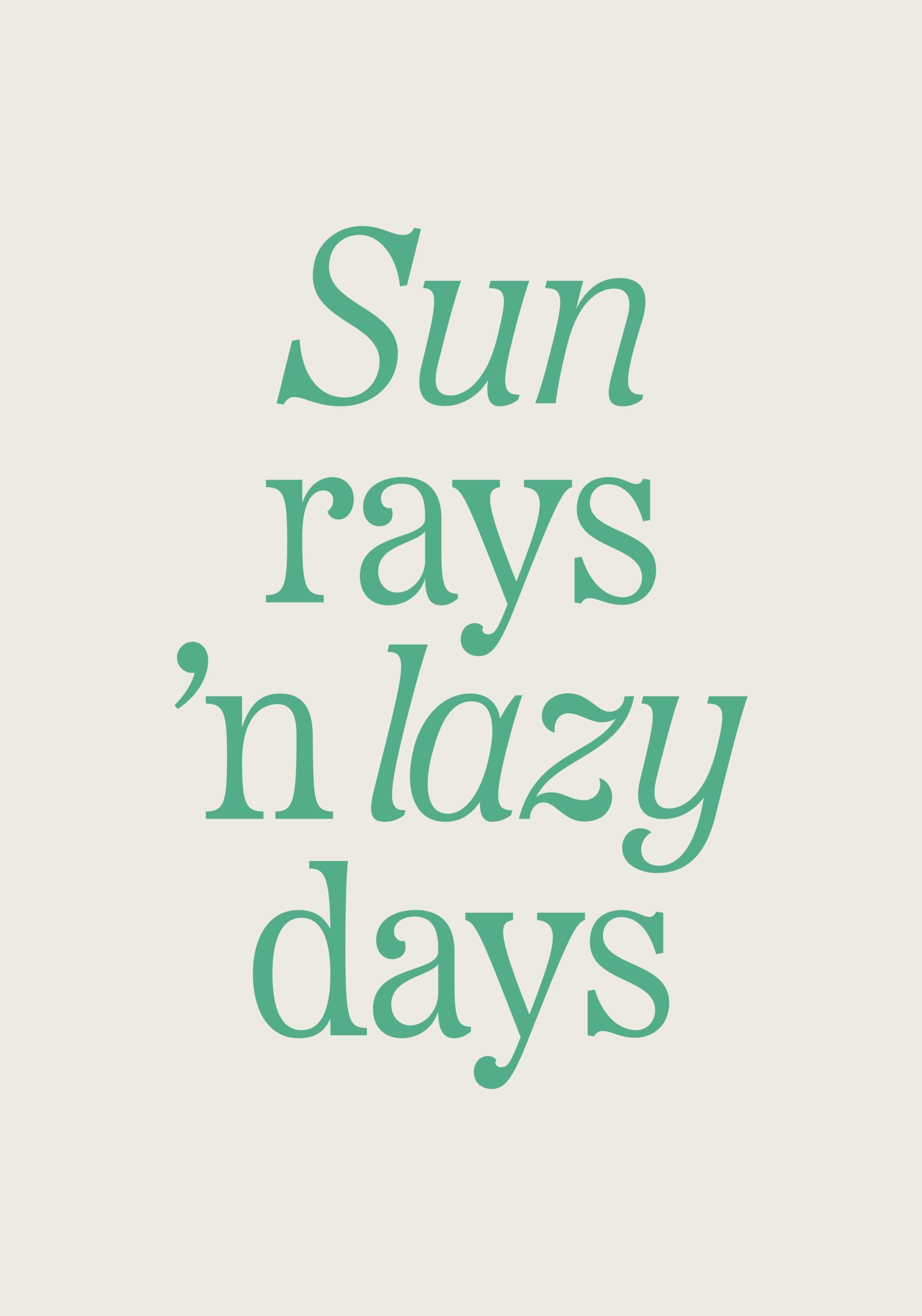 Sun Rays 'n Lazy Days Print
