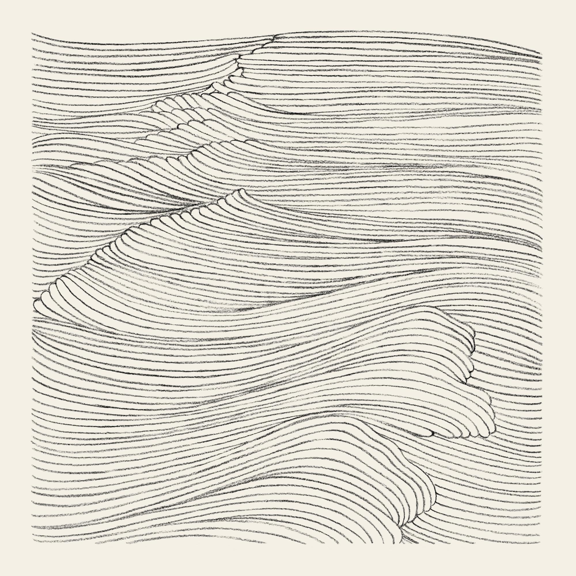 Waves in Line Print