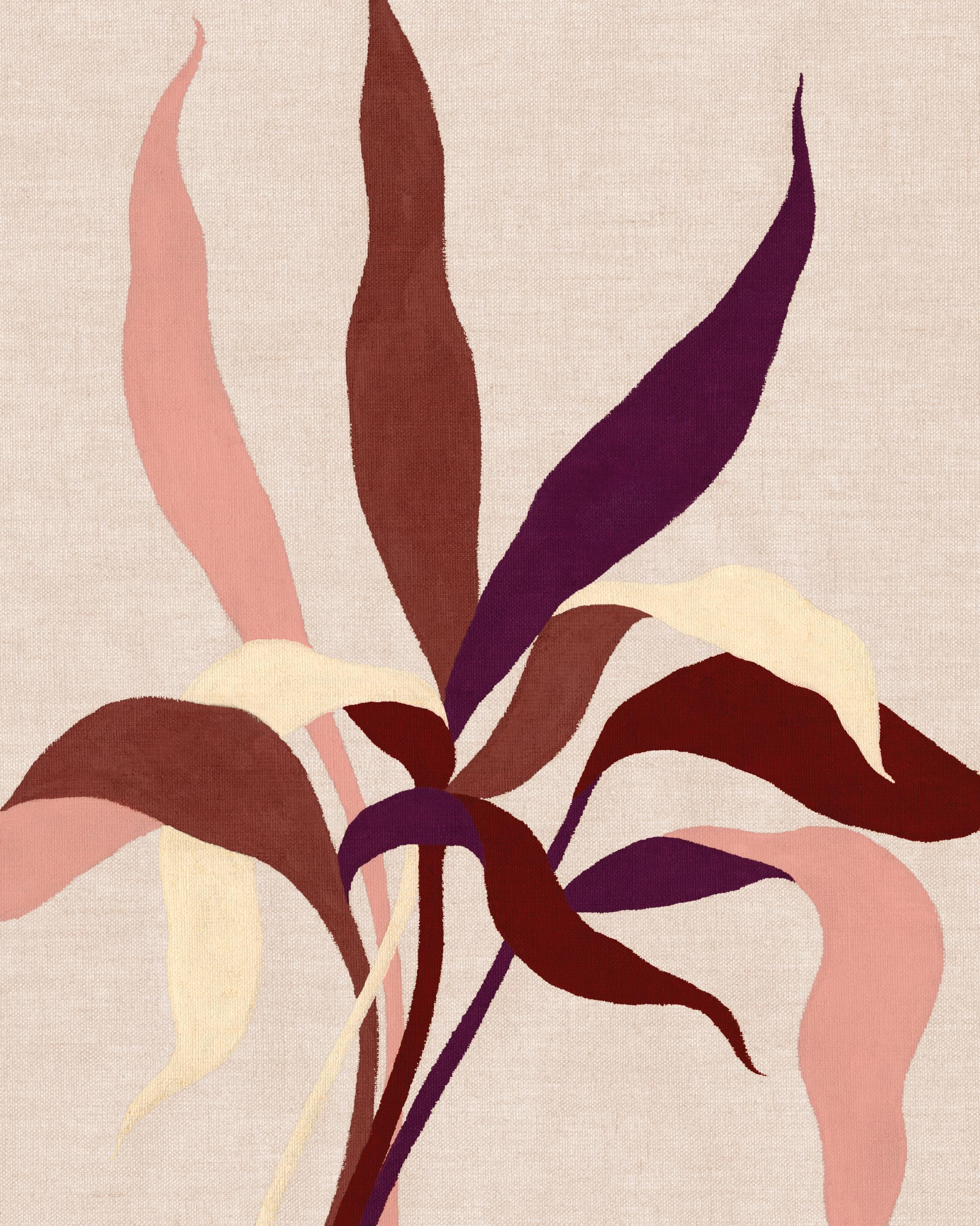 Linen Leaves Print