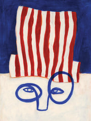 Figure In Glasses Print
