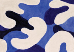 Blue Abstract Print