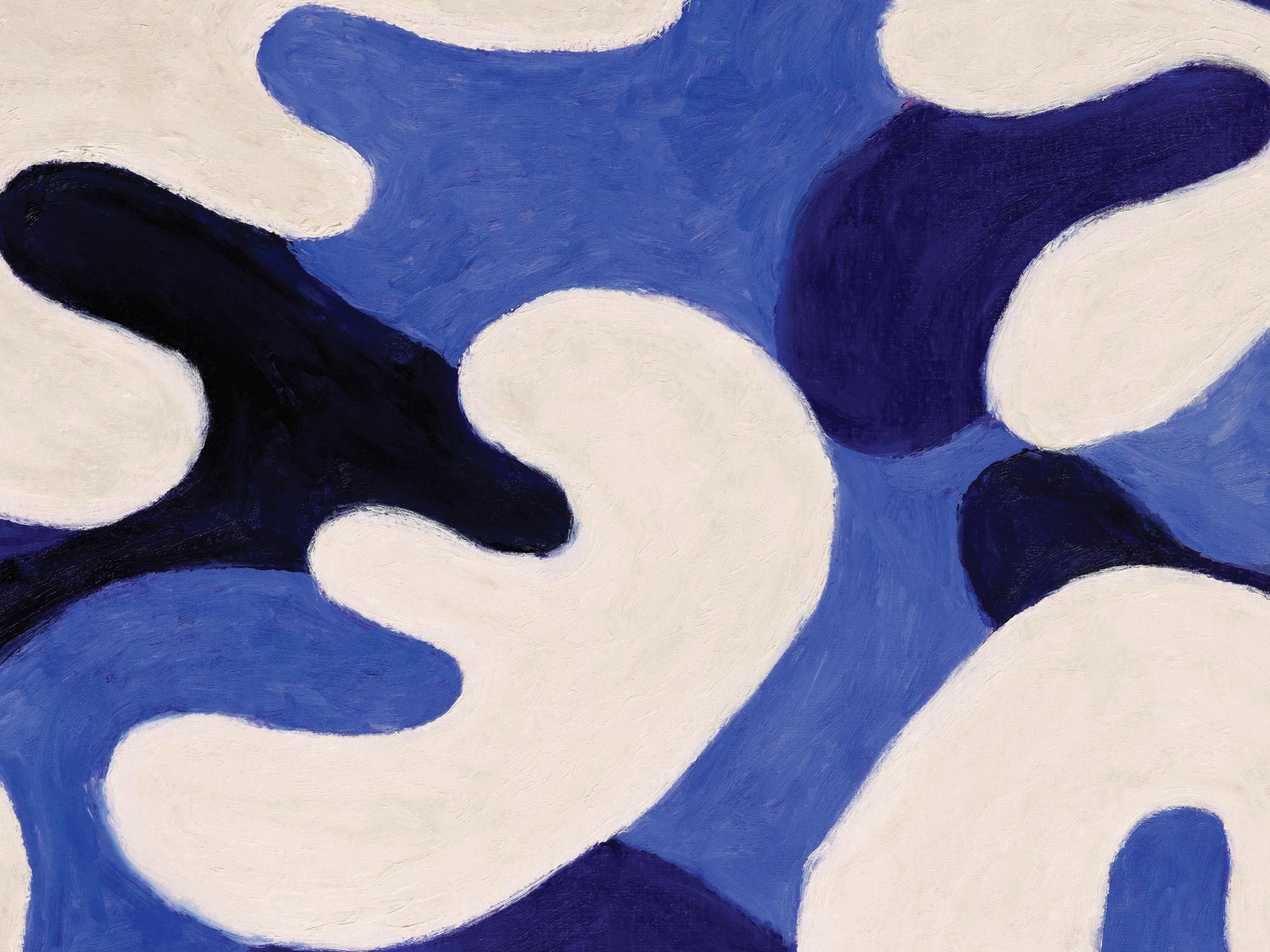 Blue Abstract Print