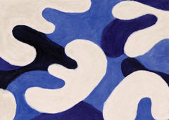 Blue Abstract Print