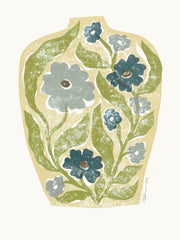 Linocut Vase Print