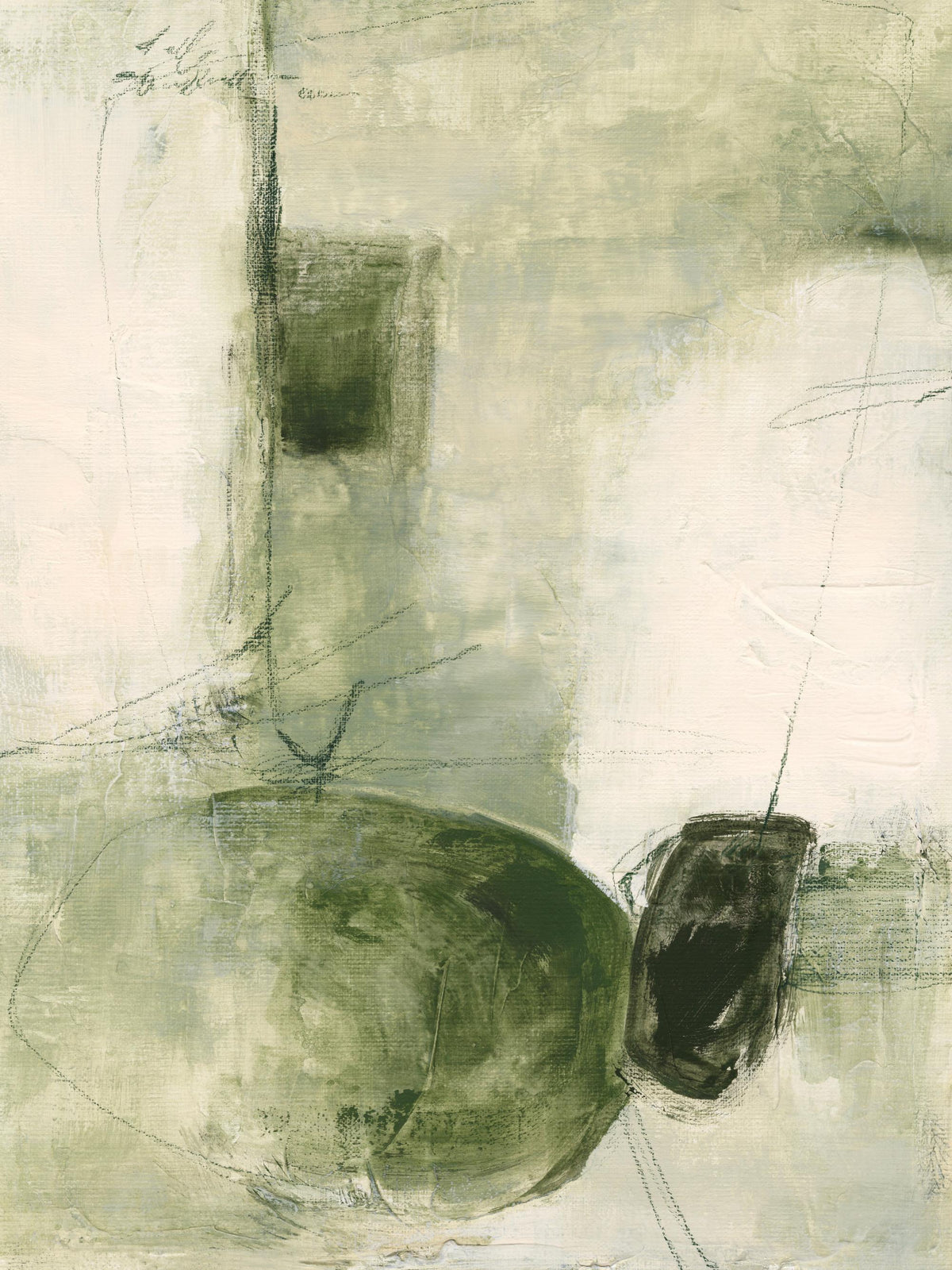 Contemporary Greens No1 Print