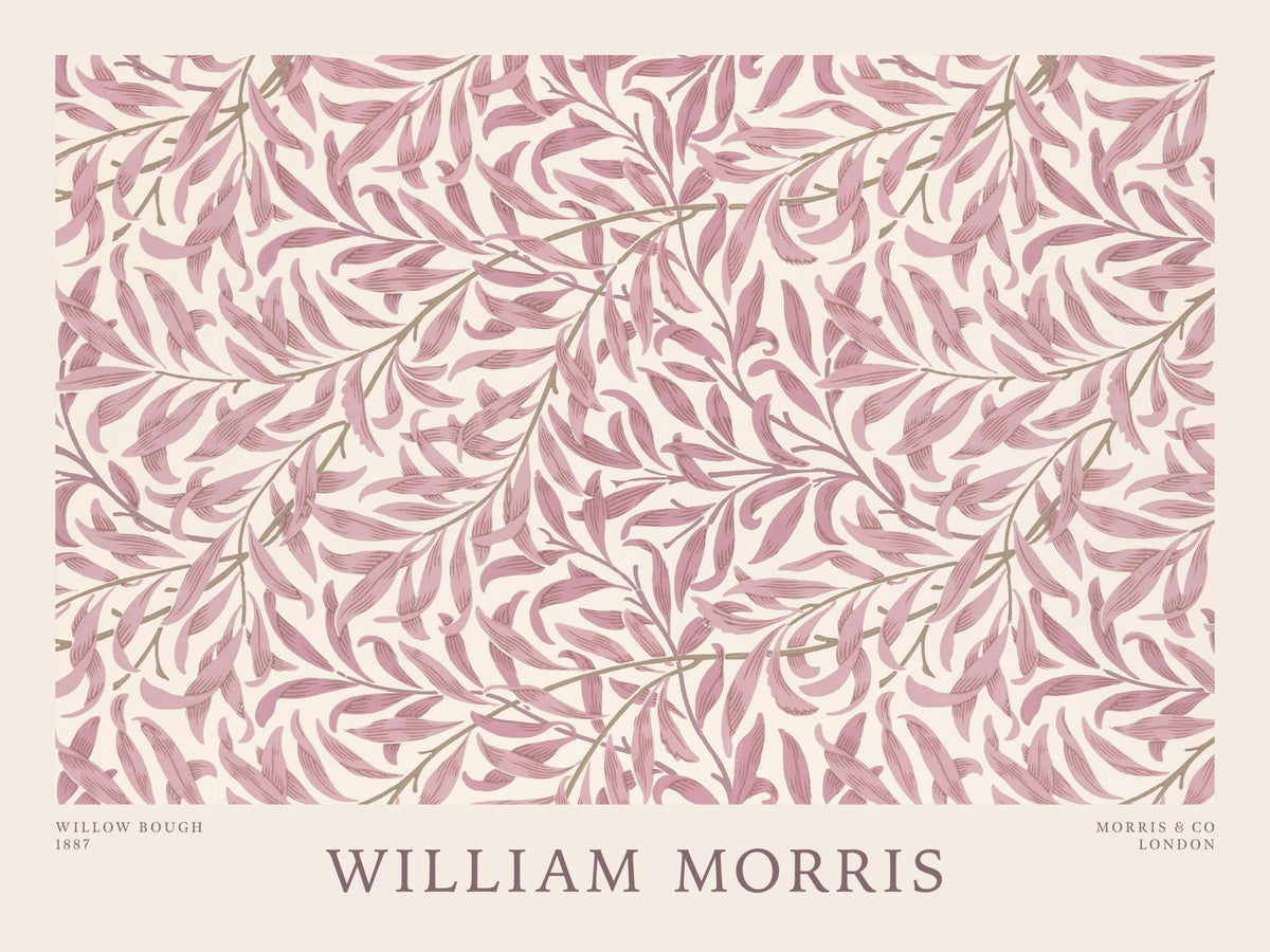 William Morris - Willow Bough Pink Landscape Print