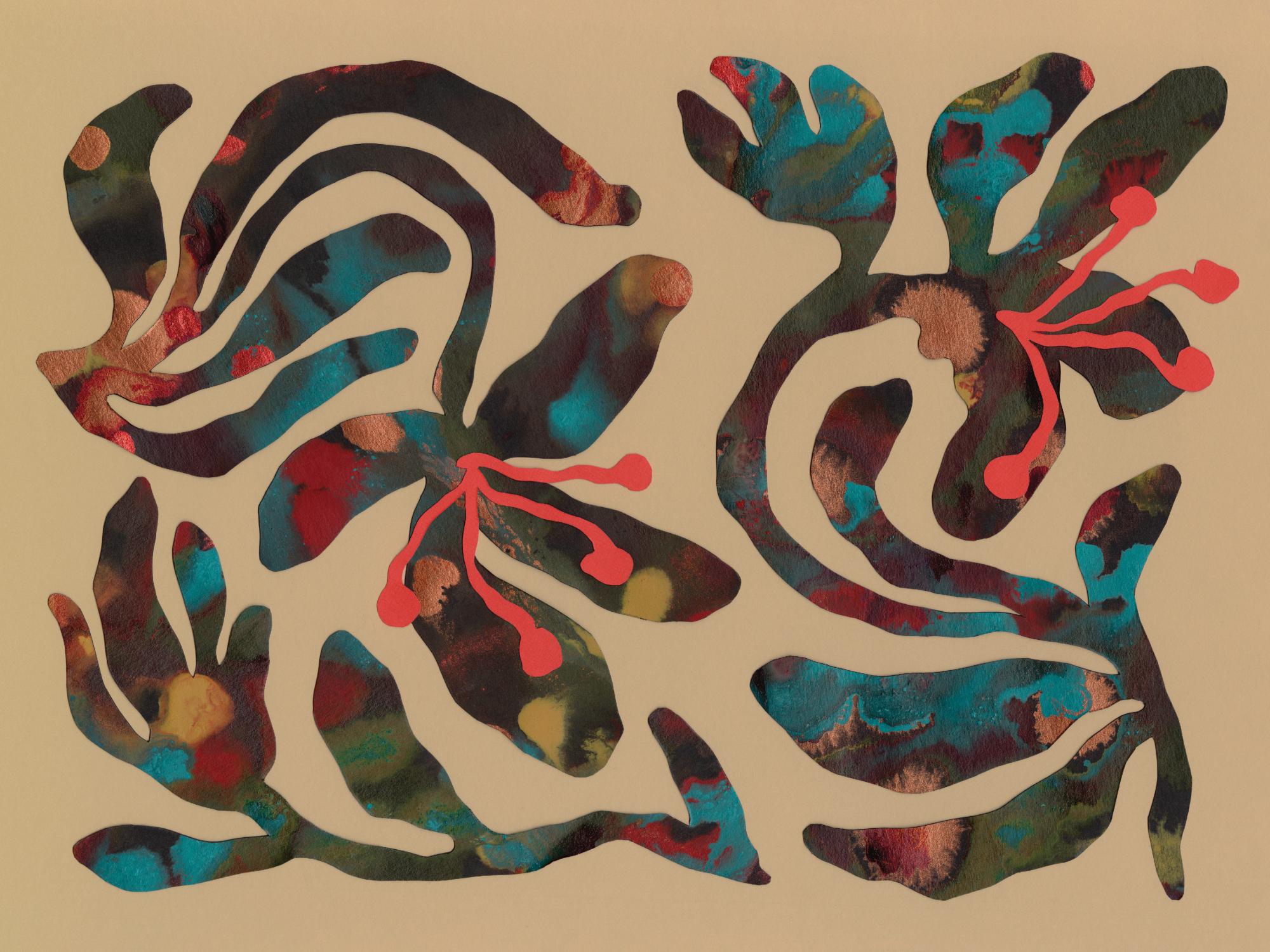 Marbled Garden Print