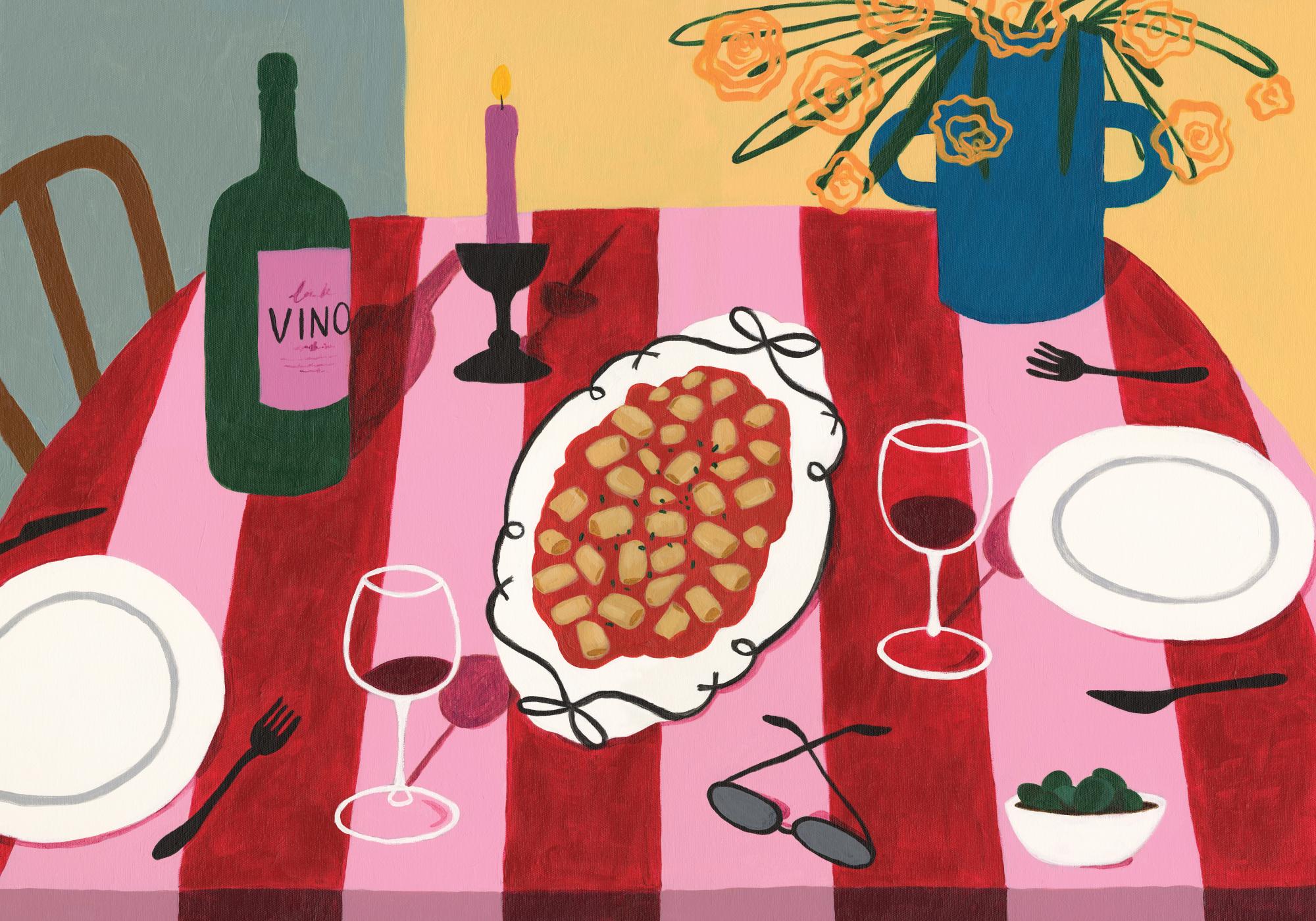 Girl Dinner Print