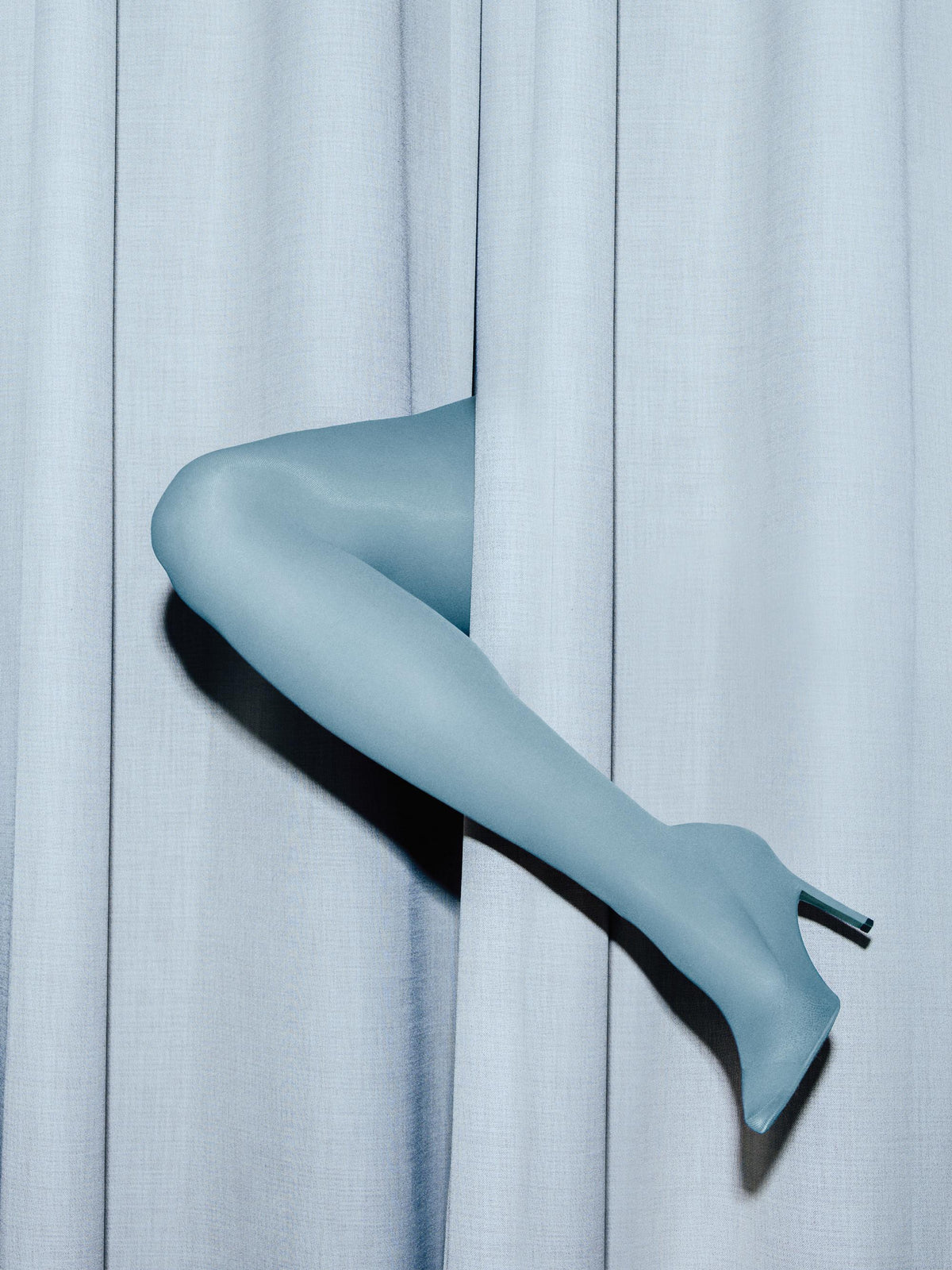 Blue Stiletto Print