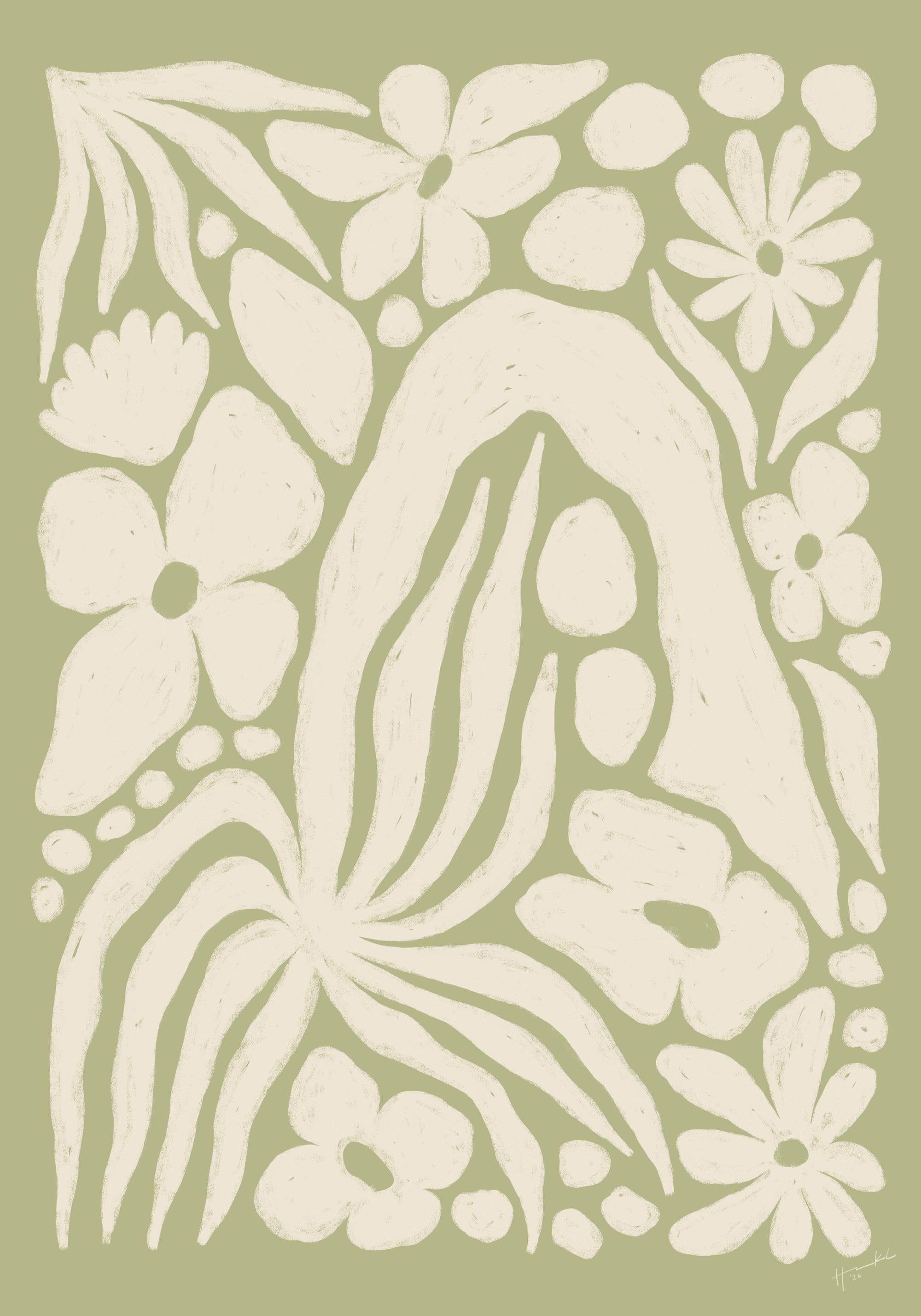 Hanna KL - White Garden Print