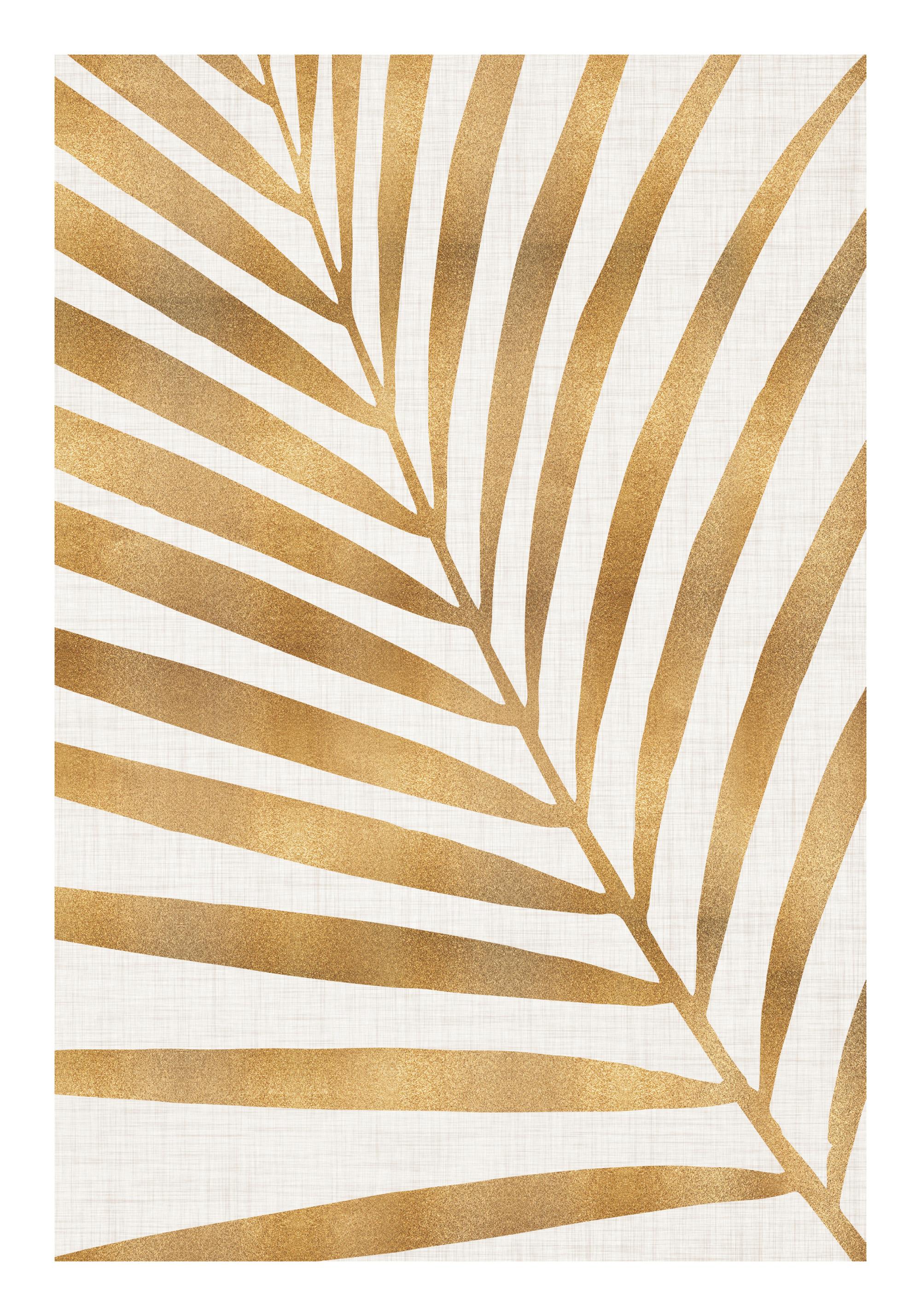 Kristian Gallagher - Metallic Gold Palm Leaf Print