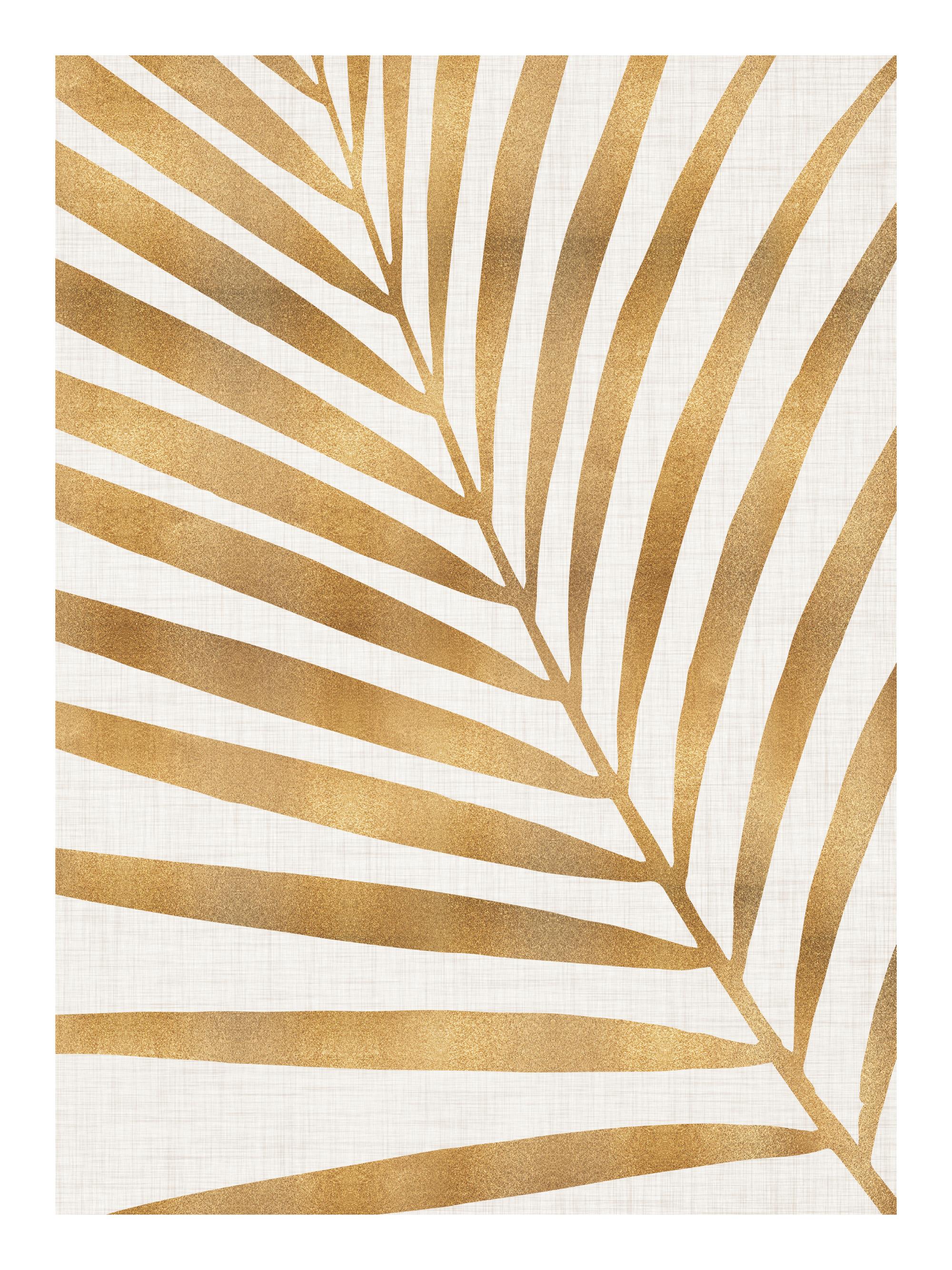 Kristian Gallagher - Metallic Gold Palm Leaf Print