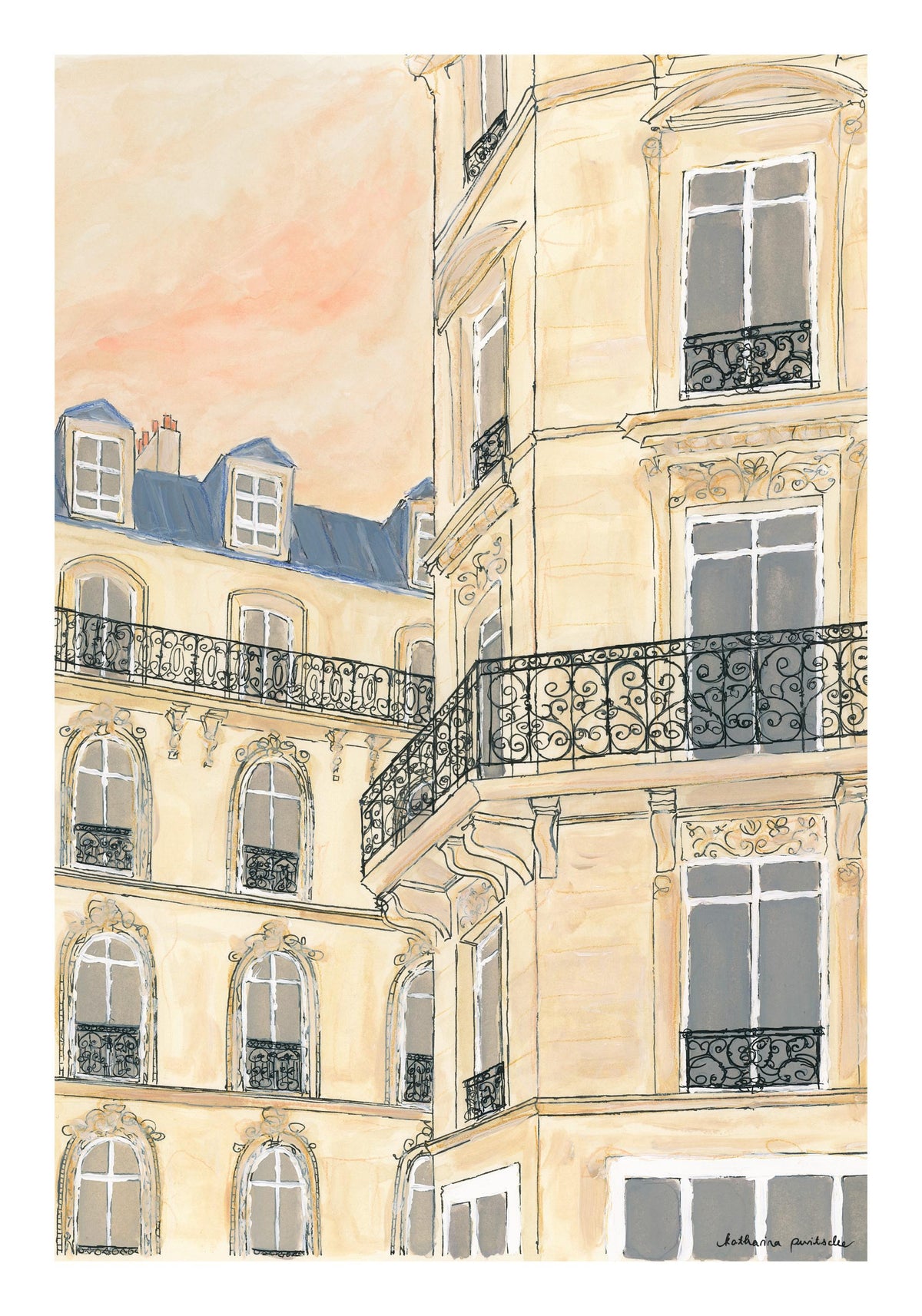 Katharina Puritscher - Golden Hour Building Print
