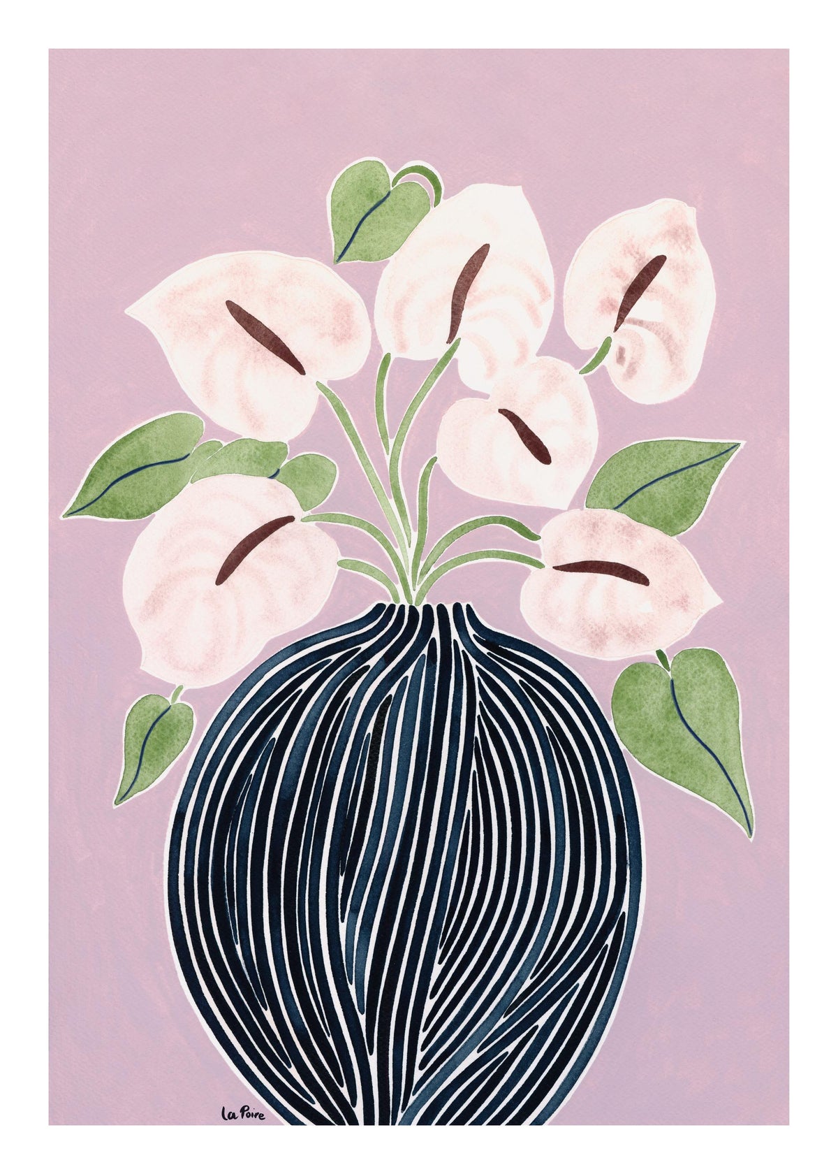 La Poire - Anthuriums Print