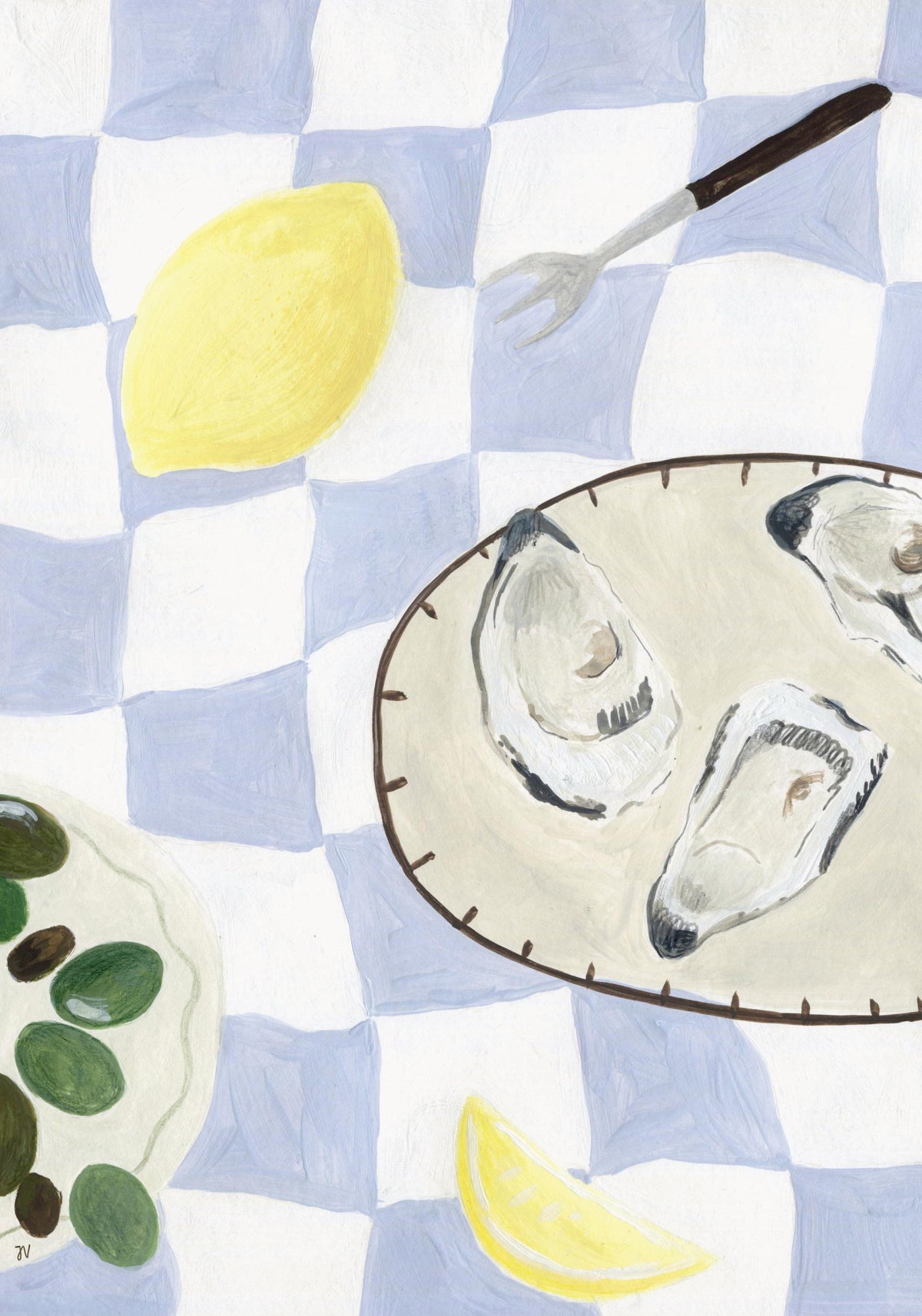 Isabelle Vandeplassche - Oysters and Olives  Print