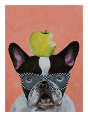 Coco De Paris - French Bulldog with Apple Print