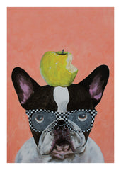 Coco De Paris - French Bulldog with Apple Print