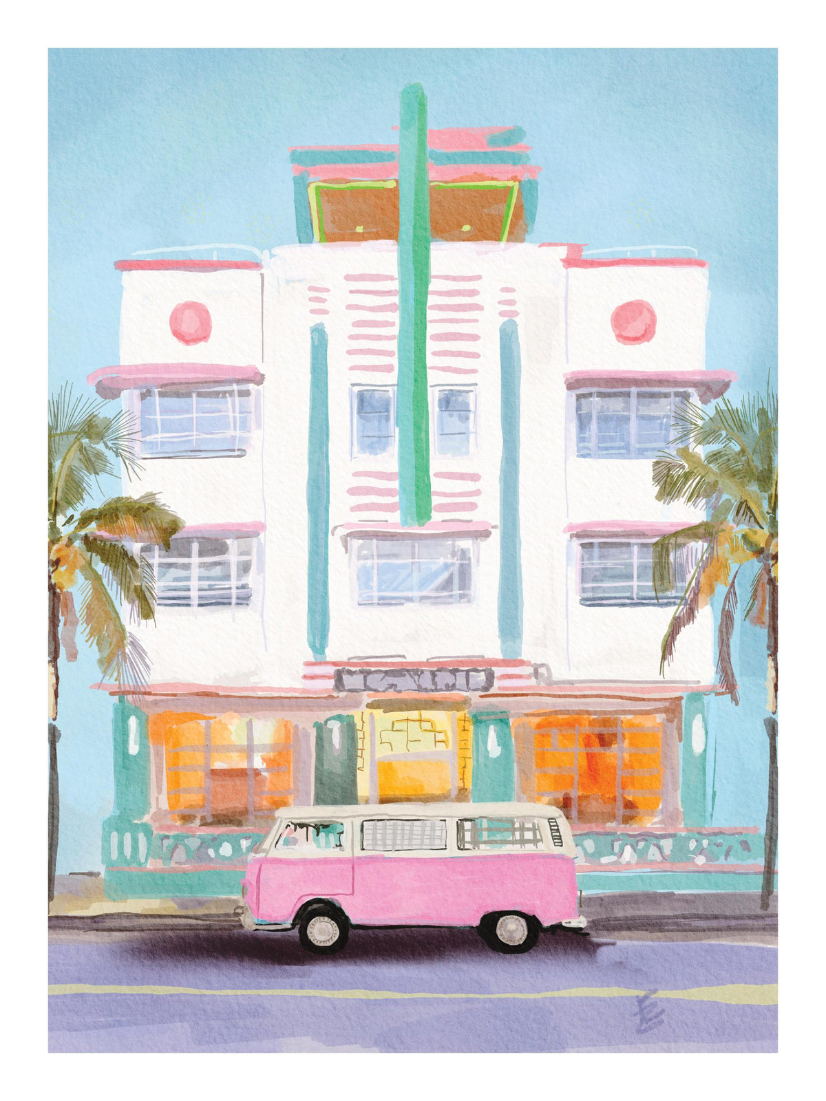Ekaterina Zagorska - Ocean Drive Party Print