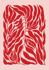 The Print Republic - Red & Pink Botanical Print