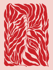 The Print Republic - Red & Pink Botanical Print