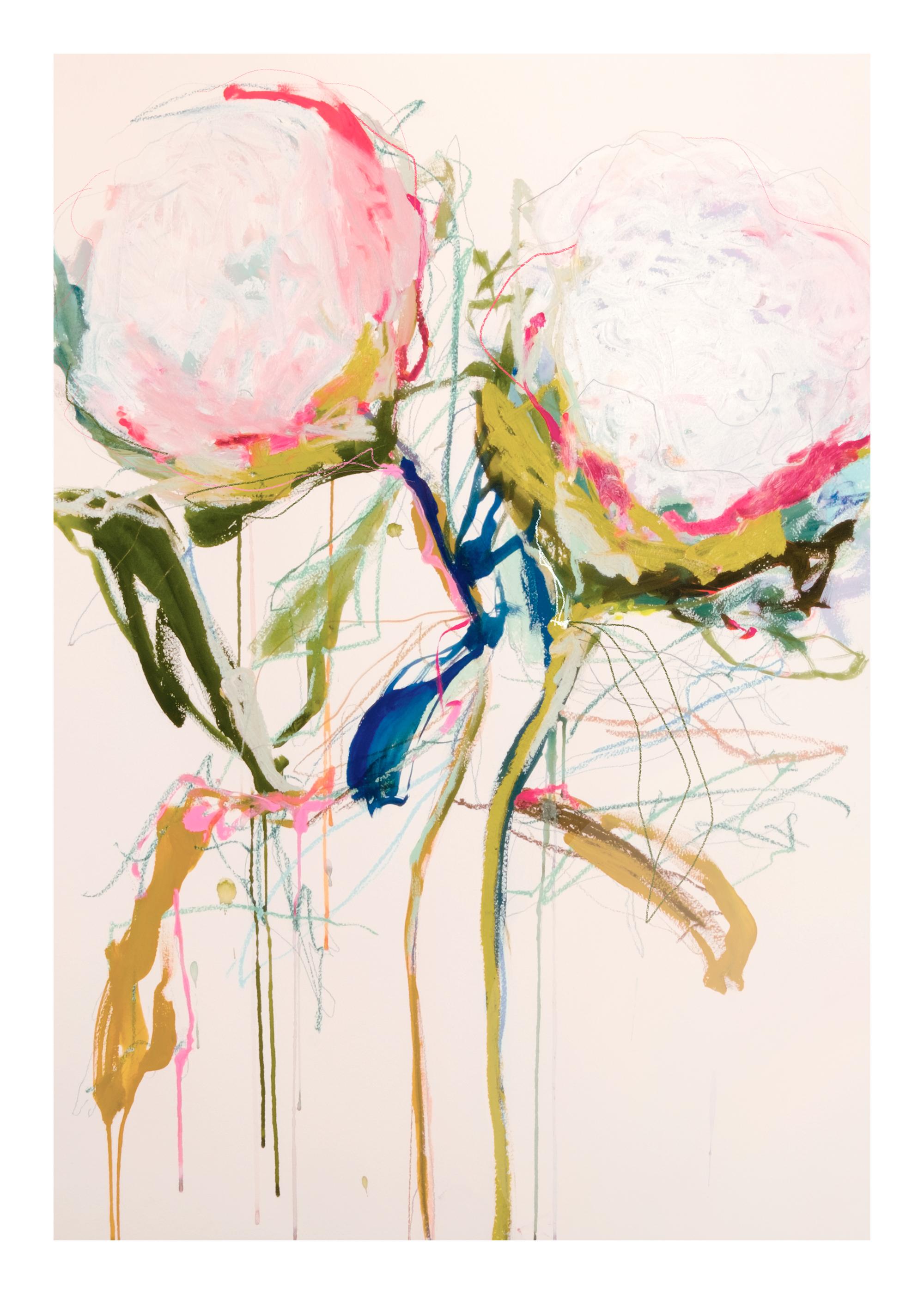 Leigh Viner - Artsy Peonies No1 Print