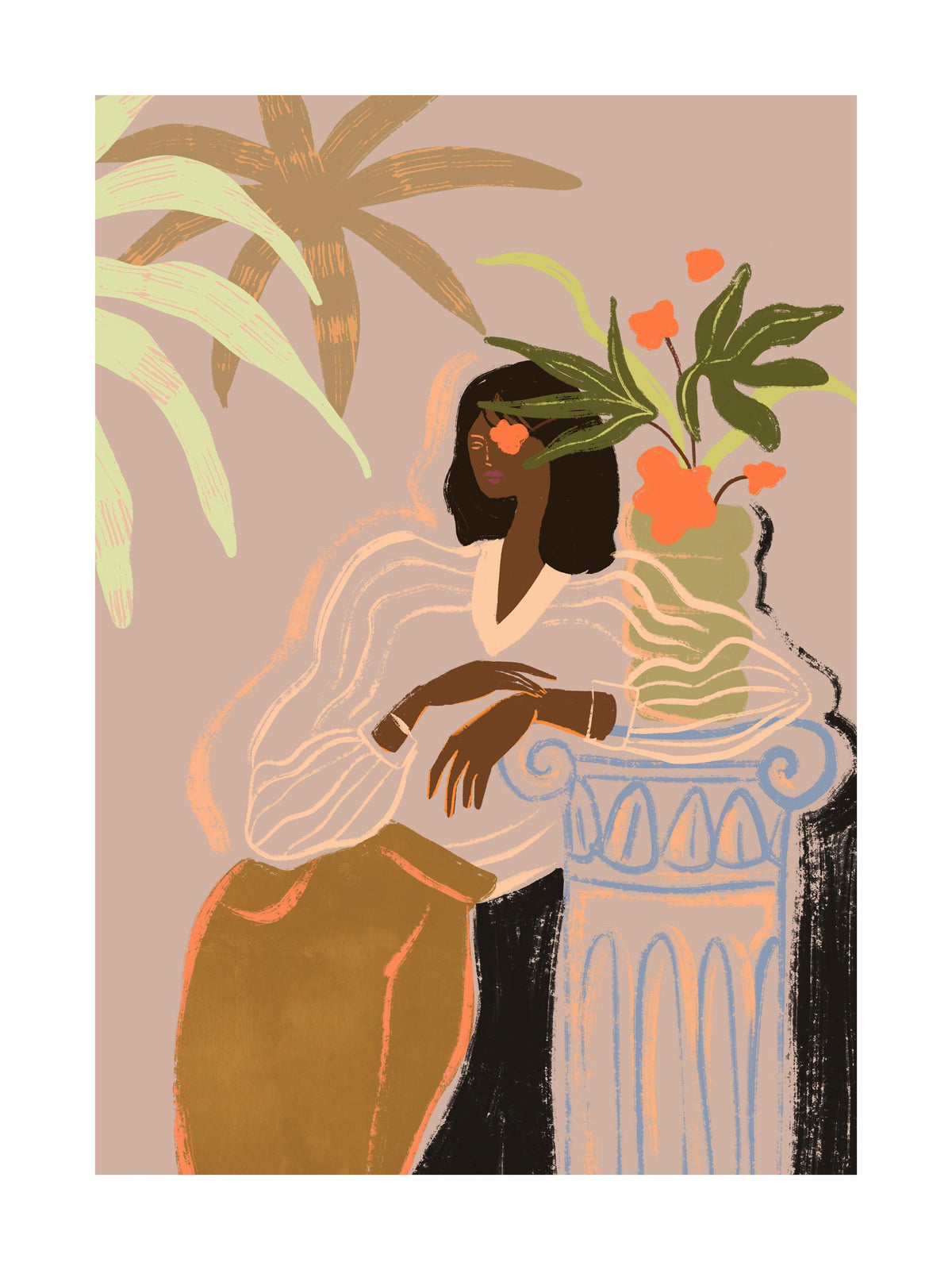 Arty Guava - Lay Hoon - Woman Waiting Print