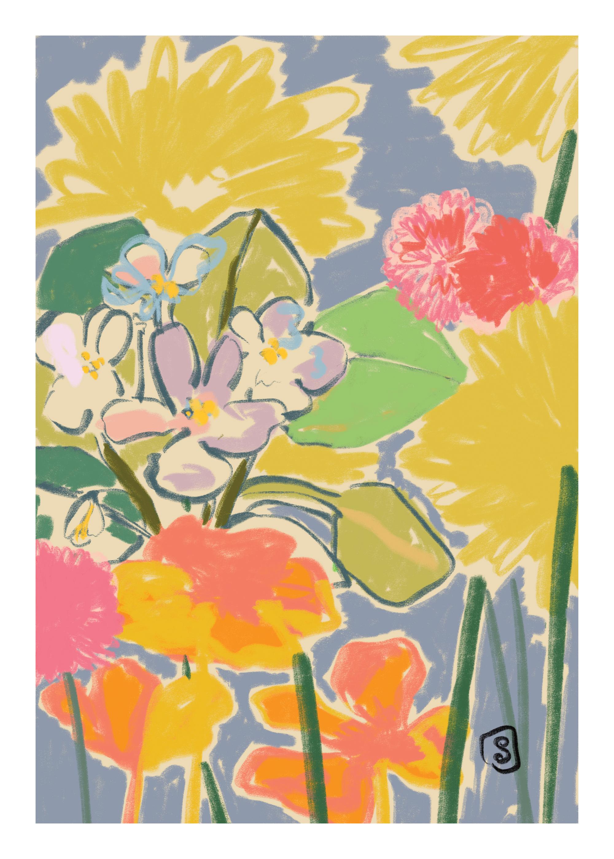 Sandra Poliakov - Morning Garden Print