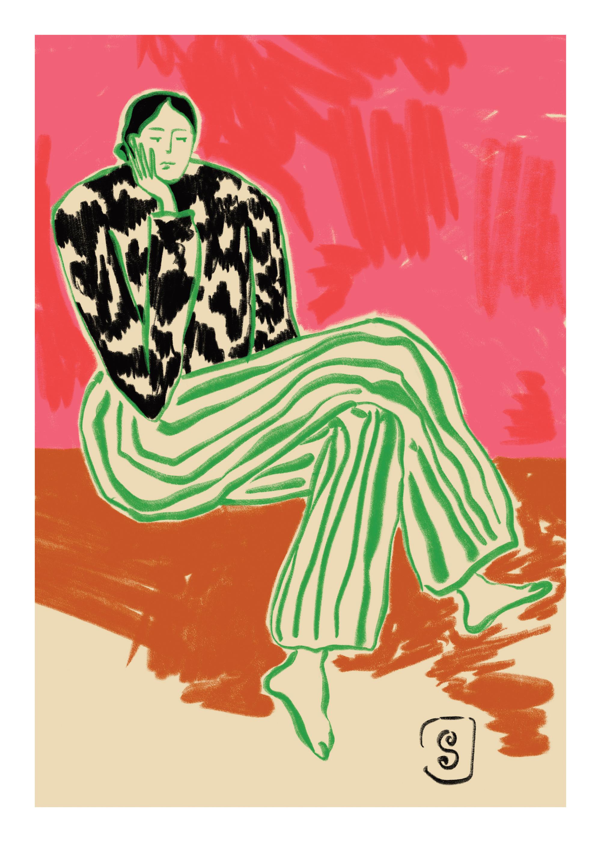 Sandra Poliakov - Calm Woman Portrait Print
