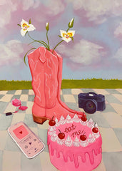 Lindsey Cherek - Still Life with Fake Cake Print