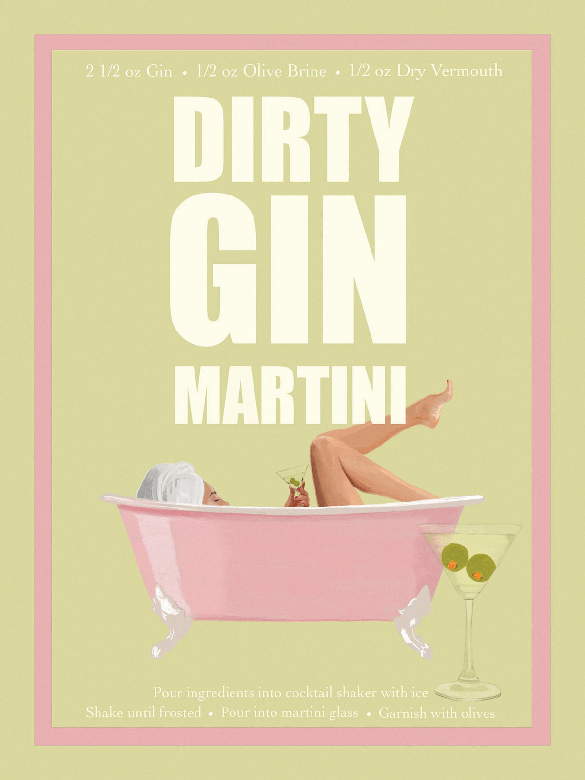 Jenny Liz Rome - Dirty Gin Martini Print