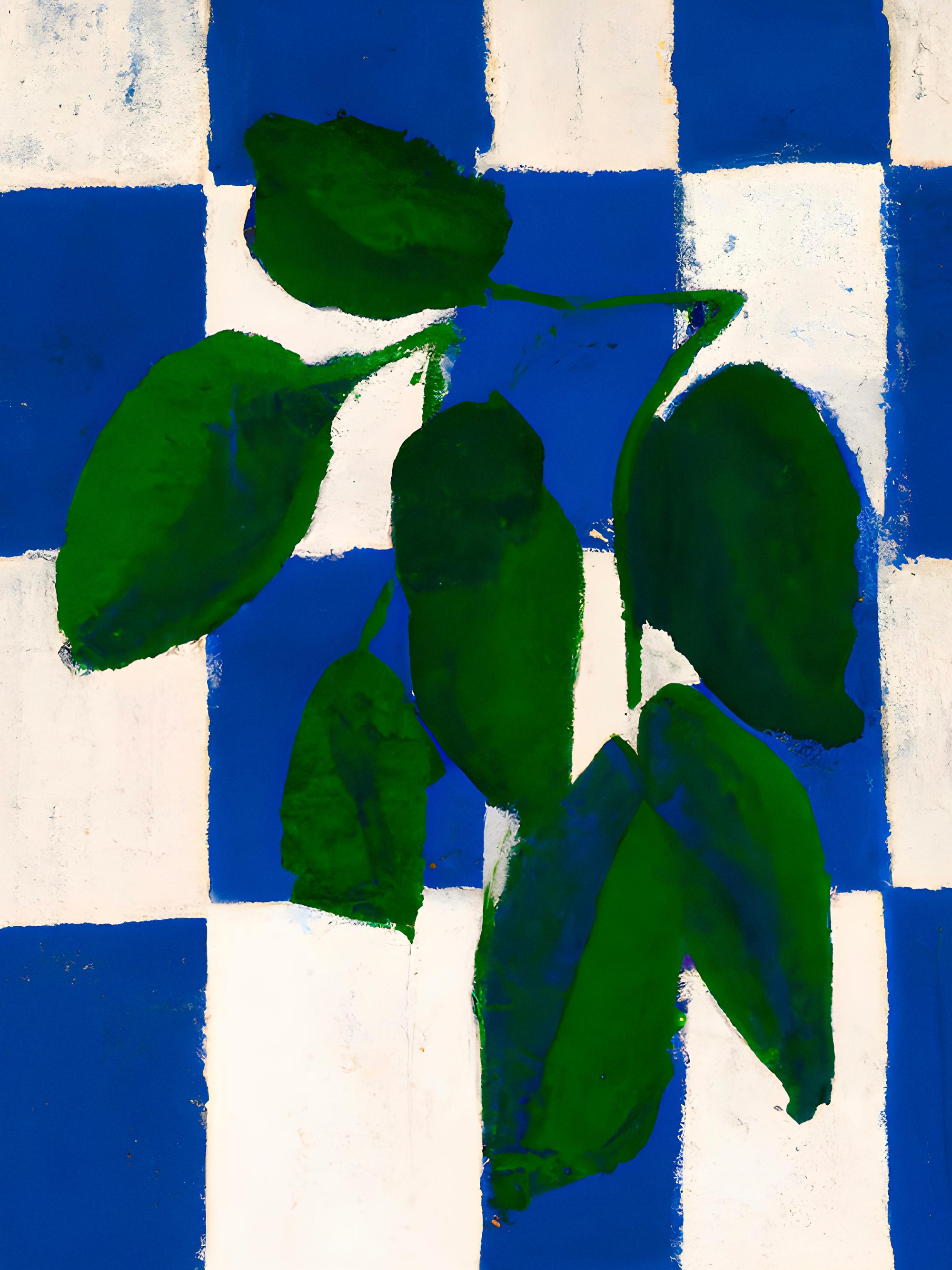 Merel Takken - Checkered Greenery Print