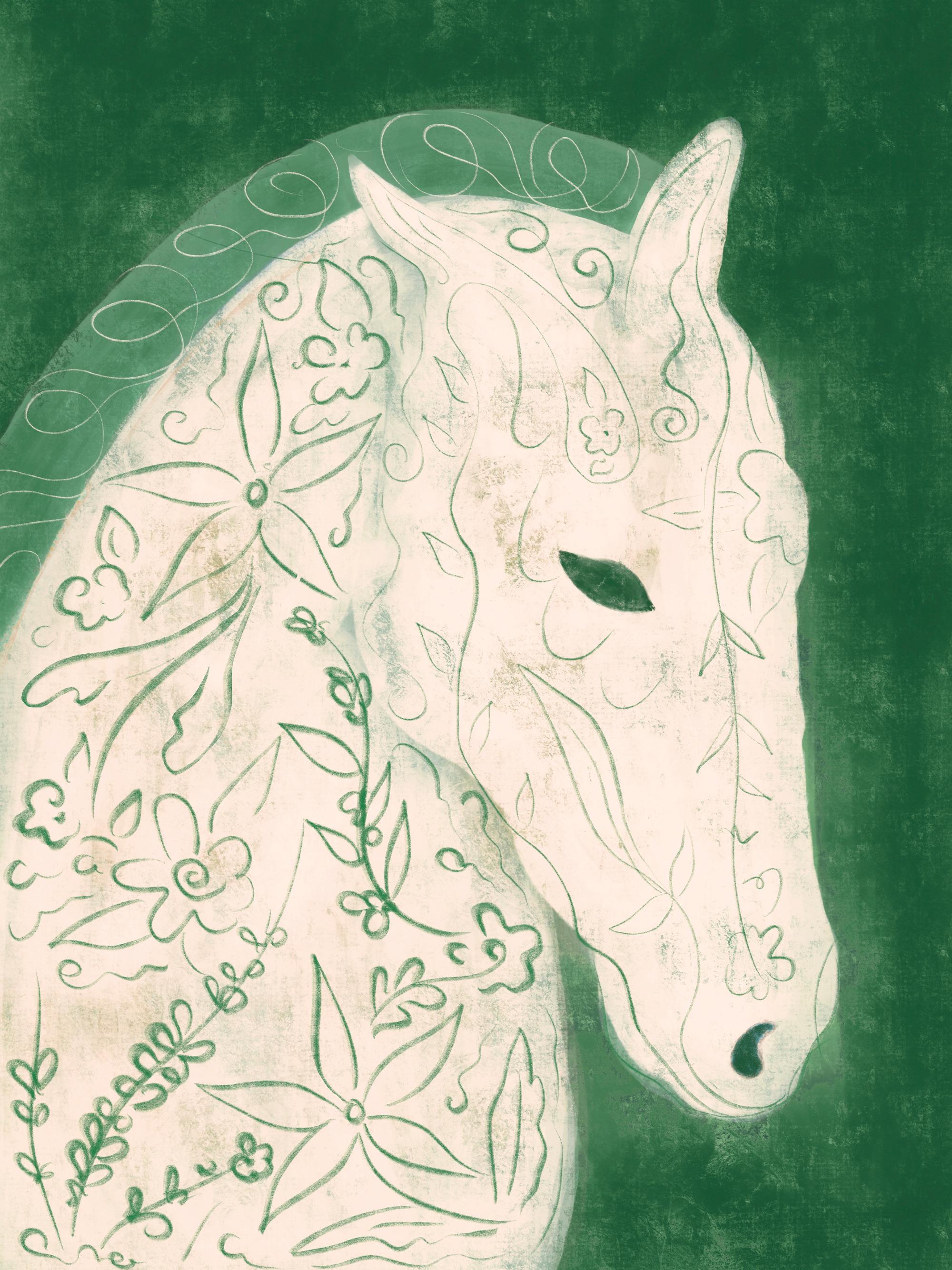 Lucrecia Rey Caro - Earth Horse Print