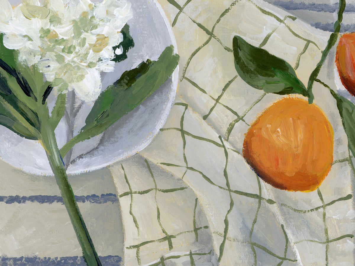 Lauren Bencivengo - Orange and Hydrangea Print