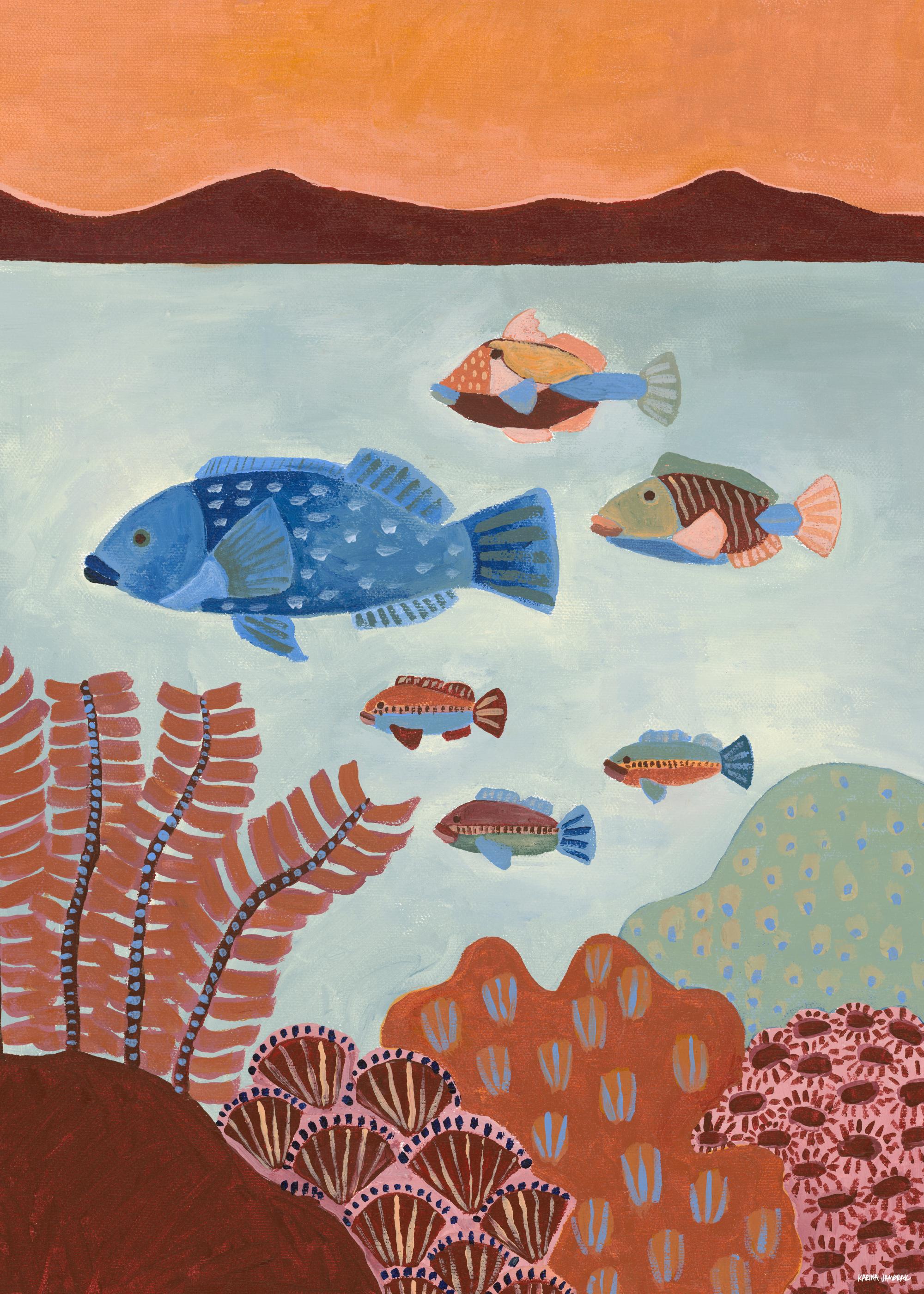 Karina Jambrak - A Swim in the Ocean Print