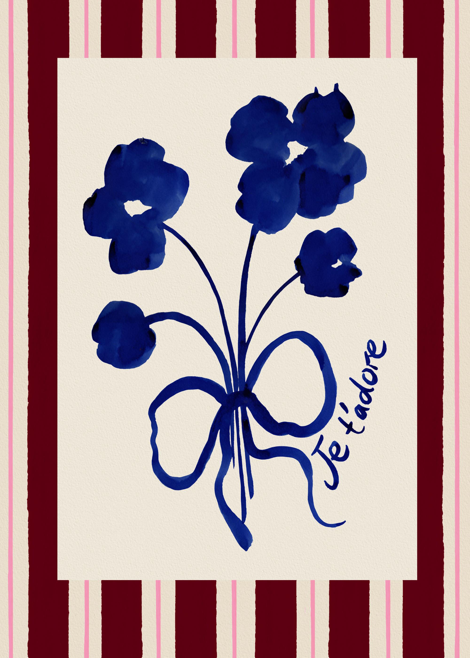 Emily Daborn - I Adore You Bouquet Print