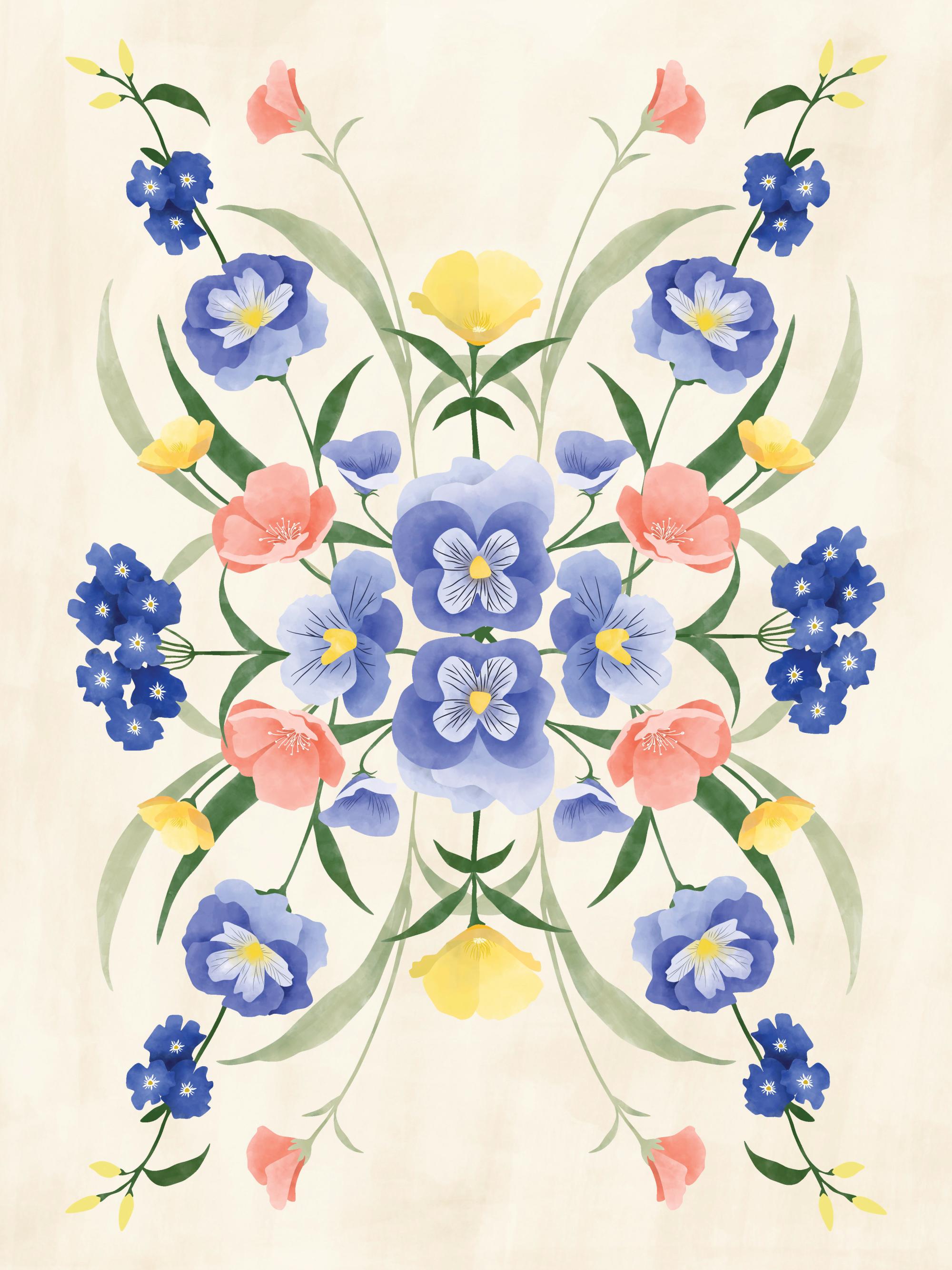 The Print Republic - Sun Kissed Garden No1 Print