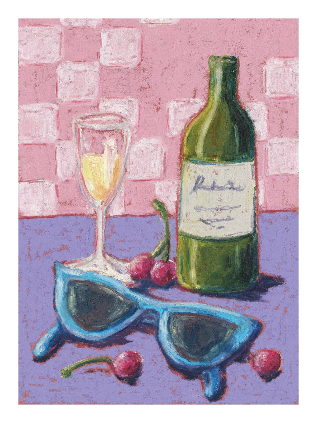 Hannah Durham - Sunglasses and Wine Print