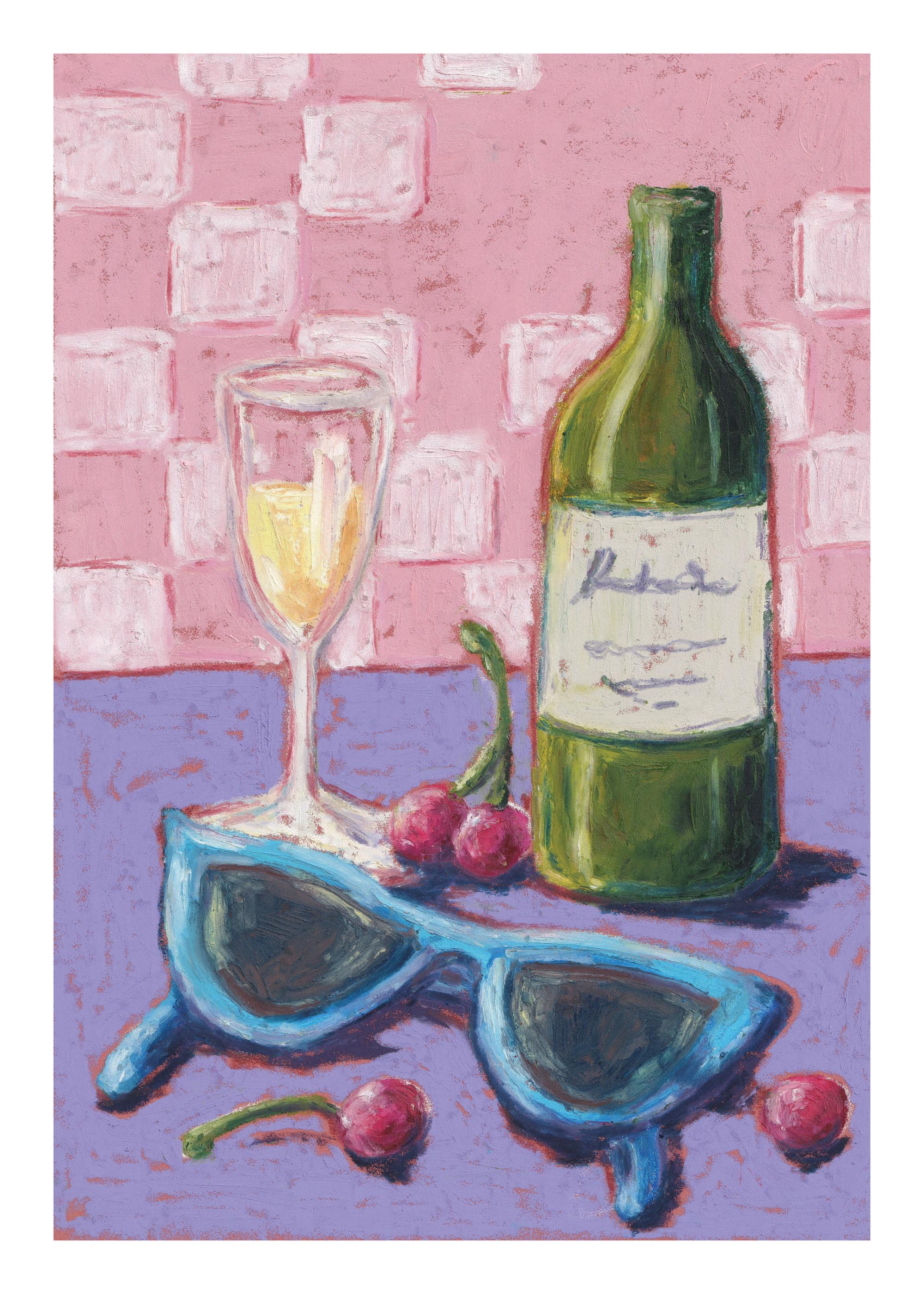 Hannah Durham - Sunglasses and Wine Print